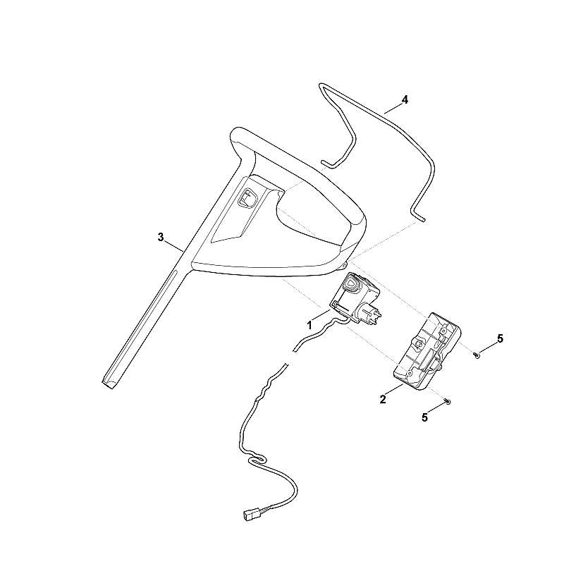 STIHL 6320-430-0435 dodemansschakelaar positie 1 technische tekening