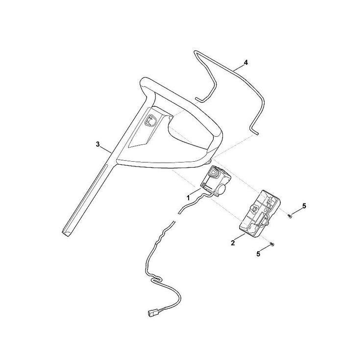 STIHL 6320-763-5010 bovenstuk duwstang positie 3 technische tekening