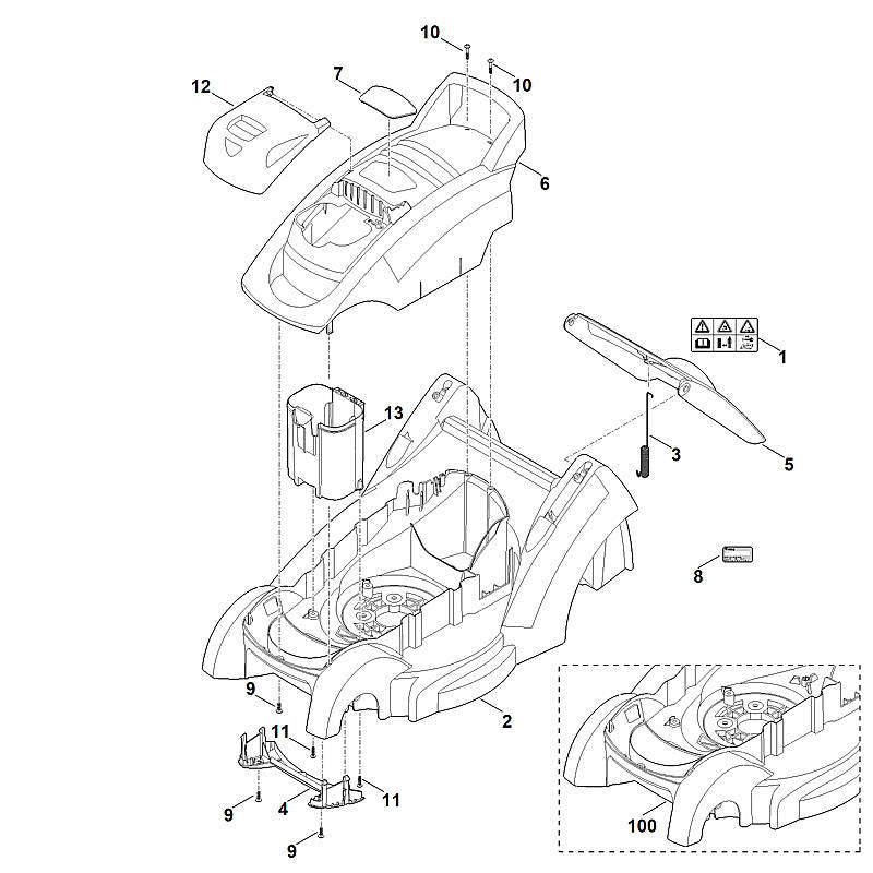 STIHL 6320-967-3830 typeaanduiding MA 339 C positie 7 technische tekening