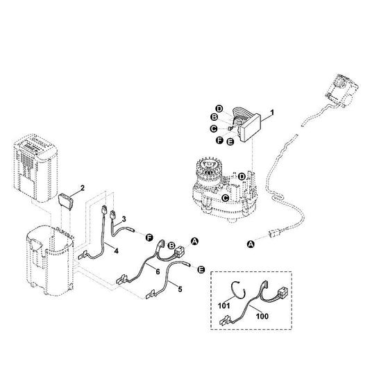 STIHL 6320-430-1400 elektronicamodule positie 1 technische tekening