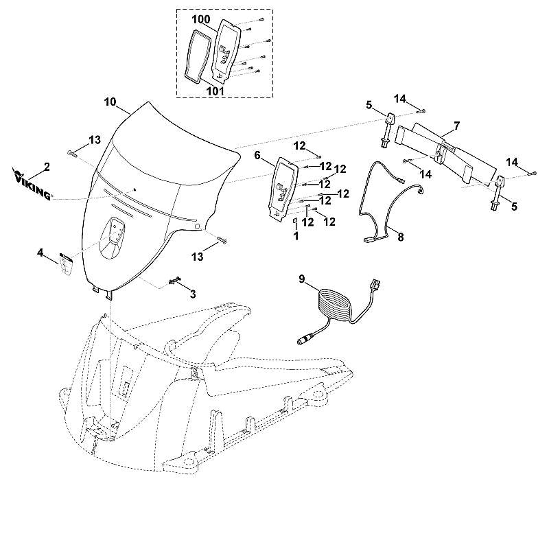 STIHL 6385-706-0701 afdekking positie 10 technische tekening