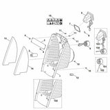 STIHL 6009-430-0511 schakelaar compl. EUR positie 5 technische tekening