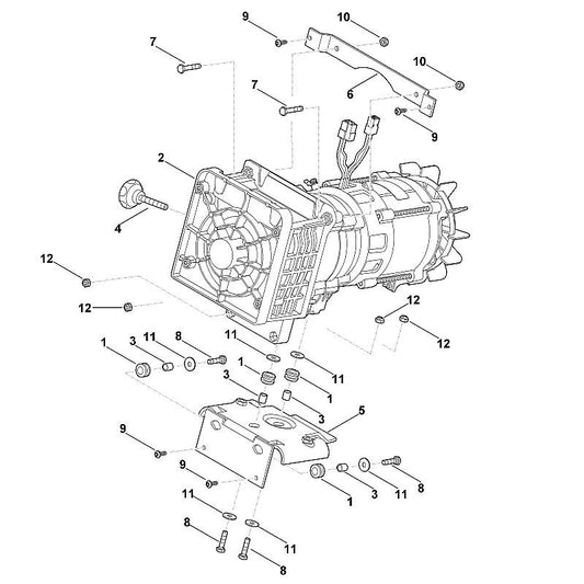 STIHL 6009-760-1810 draaigreep positie 4 technische tekening
