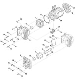 STIHL 6009-607-3000 ventilator positie 2 technische tekening