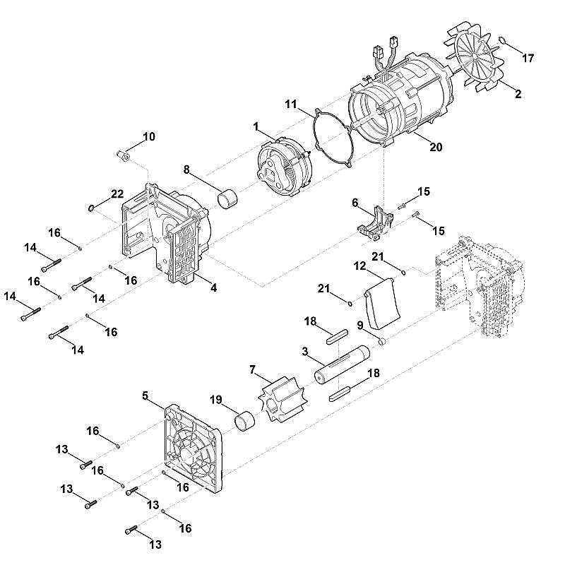 STIHL 6009-607-3000 ventilator positie 2 technische tekening