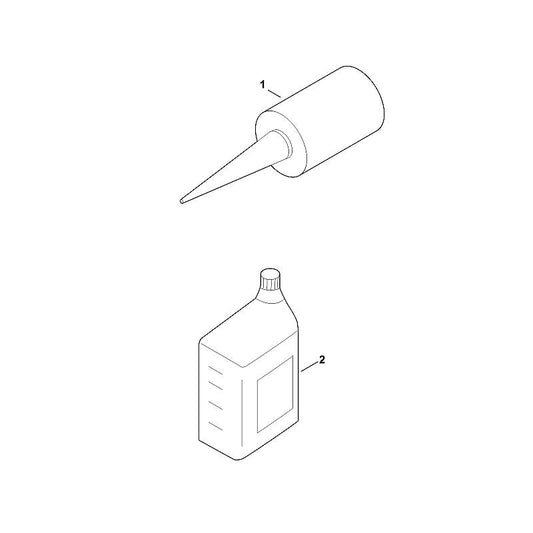 STIHL 0781-120-1024 transmissieolie (1 liter) positie 2 technische tekening