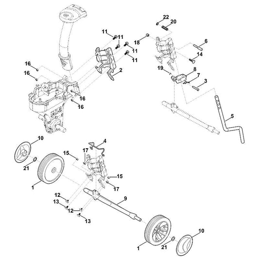 STIHL 6241-740-1900 blokkering positie 8 technische tekening