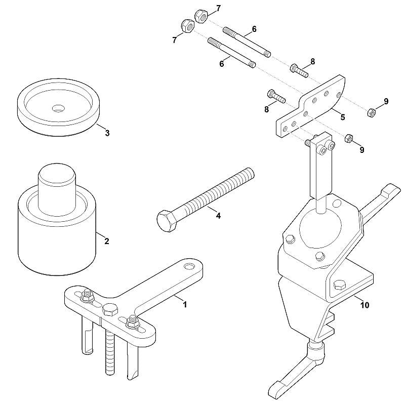 STIHL 6241-890-2201 montagegereedschap positie 5 technische tekening