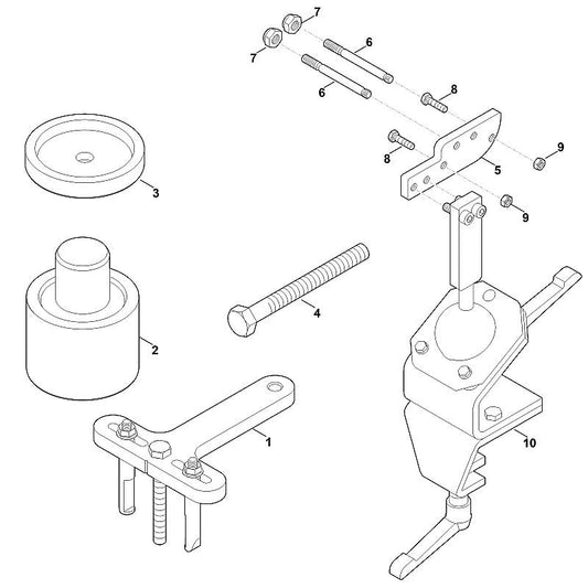 STIHL 6241-890-2201 montagegereedschap positie 5 technische tekening