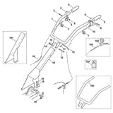 STIHL 9007-319-2010 inbusbout M8x80 positie 13 technische tekening