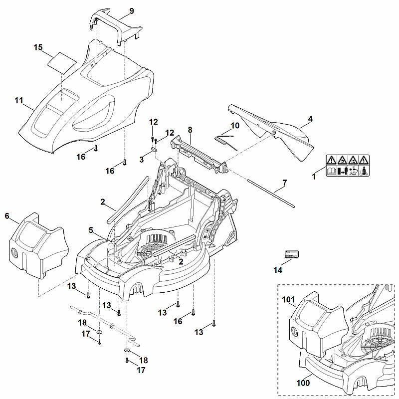 STIHL 6311-701-9901 extra gewicht positie 6 technische tekening