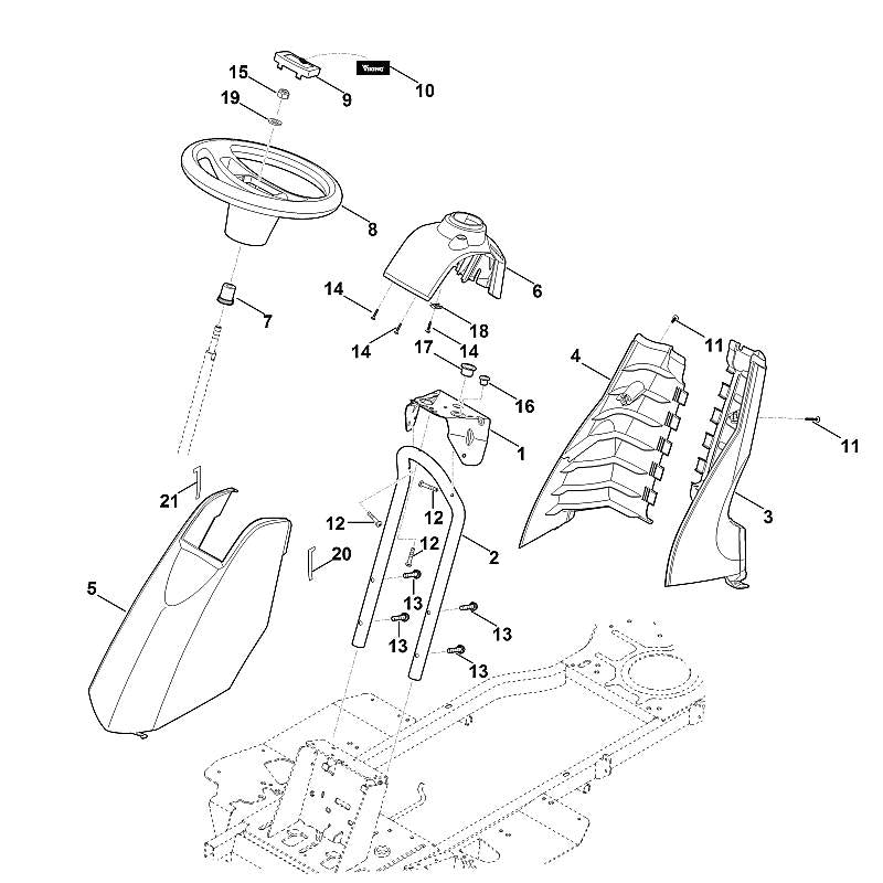 STIHL 6140-967-4450 sticker links positie 20 technische tekening