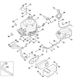 STIHL 6140-180-1100 gaskabel positie 8 technische tekening