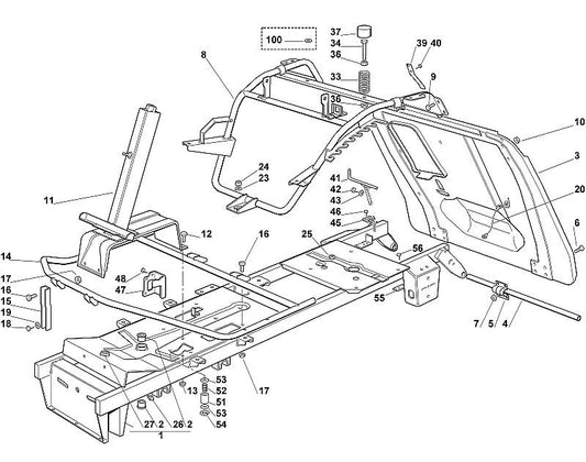 STIHL 6126-706-4100 kap positie 37 technische tekening