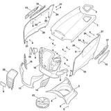 STIHL 0000-967-1010 schild positie 6 technische tekening