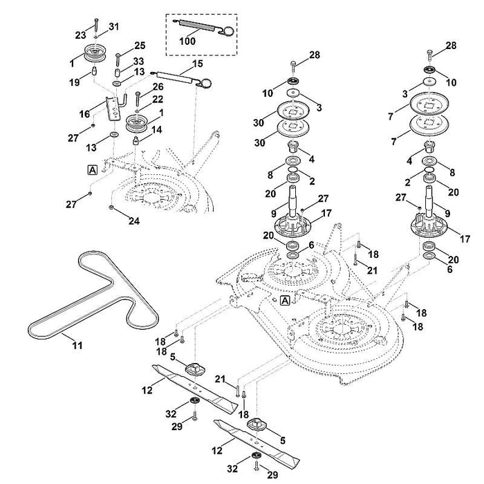 STIHL 6165-702-0100 mes positie 12 technische tekening
