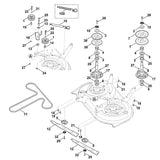 STIHL 6165-704-2100 V-riem positie 11 technische tekening