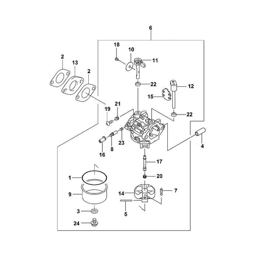 STIHL 0001-121-2700 kap positie 4 technische tekening