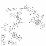STIHL 6371-704-2100 V-riem positie 14 technische tekening