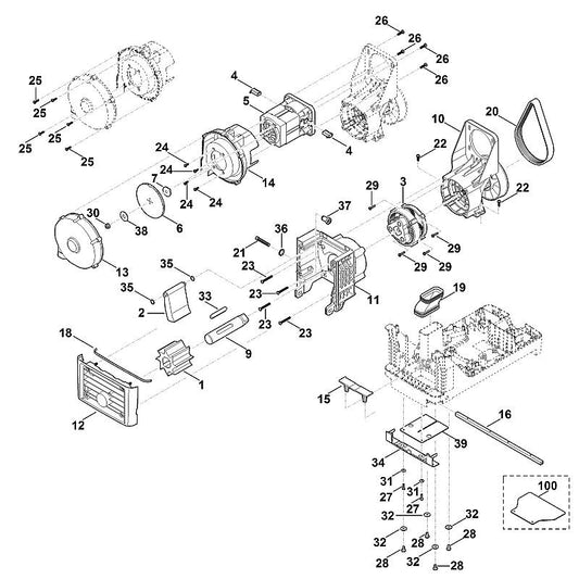 STIHL 6013-703-0900 as positie 16 technische tekening
