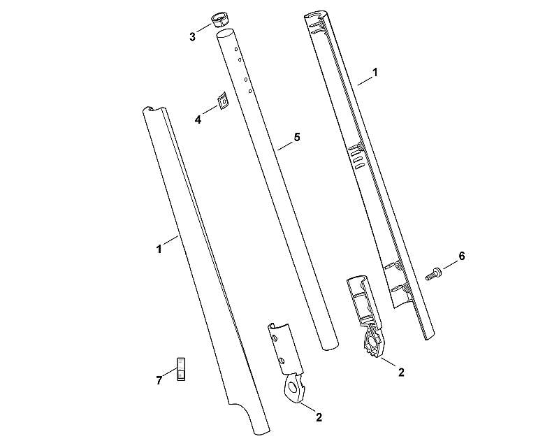 STIHL 6421-711-5100 scharnierstuk compl. positie 2 technische tekening