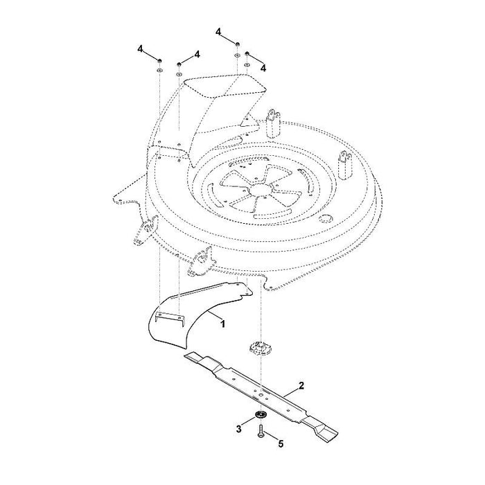 STIHL 6907-760-8320 mulchhulpstuk positie 1 technische tekening