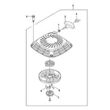 STIHL 0001-190-4001 startmechanisme compl. positie 3 technische tekening