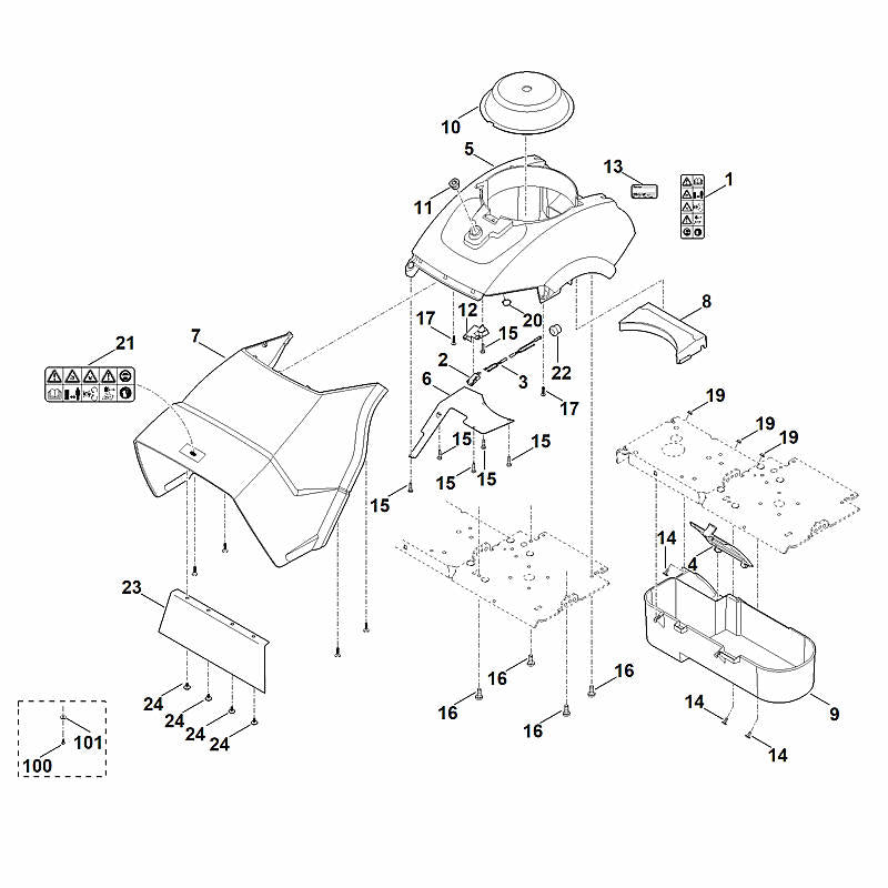 STIHL 9104-007-4289 snijbout P5x20 positie 17 technische tekening