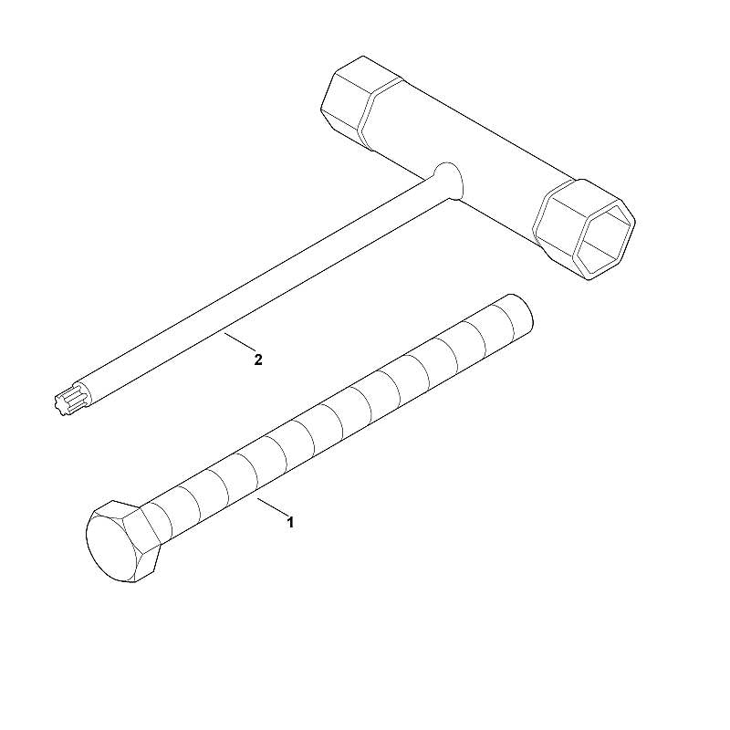 STIHL 9008-319-3700 inbusbout M14x130 positie 1 technische tekening