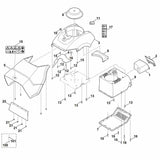 STIHL 6012-700-8500 behuizing positie 3 technische tekening