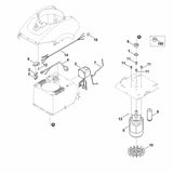 STIHL 0000-605-1025 condensator 40µF positie 6 technische tekening