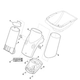 STIHL 6011-701-7910 onderstuk trechter positie 2 technische tekening
