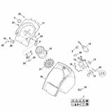 STIHL 6011-430-0500 schakelaar compl. EUR positie 12 technische tekening