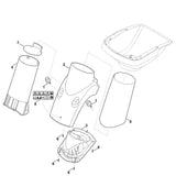 STIHL 6011-703-0300 middenstuk trechter positie 4 technische tekening