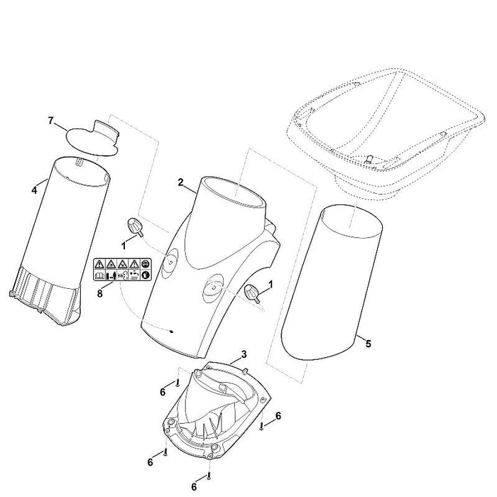 STIHL 6011-706-3100 isolatiebuis positie 5 technische tekening