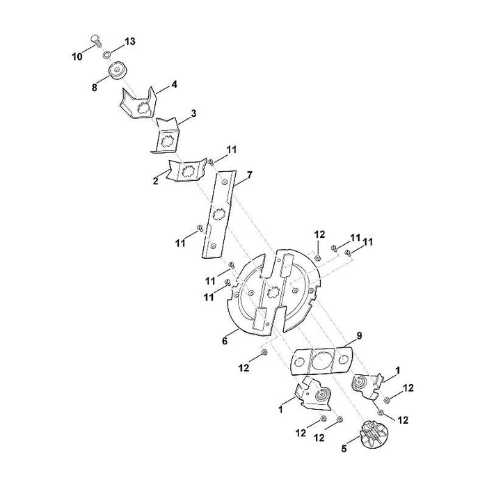 STIHL 6011-702-0310 vleugelmes positie 3 technische tekening