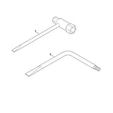 STIHL 0812-370-1003 schroevendraaier T25x90x70 positie 2 technische tekening