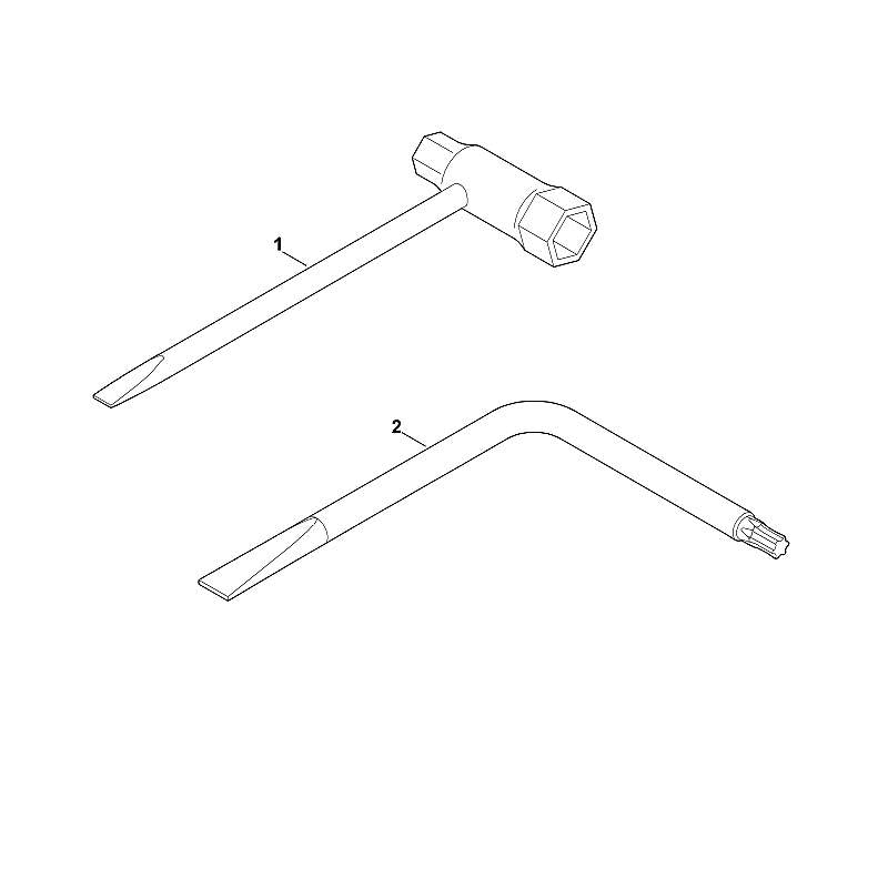 STIHL 0812-370-1003 schroevendraaier T25x90x70 positie 2 technische tekening