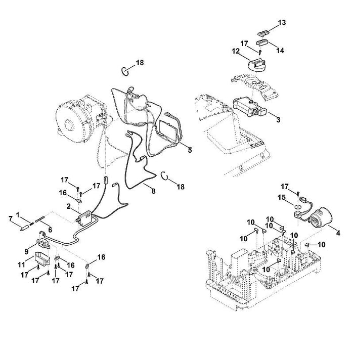 STIHL 6013-430-5206 printplaat positie 5 technische tekening