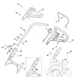 STIHL 6320-430-0427 dodemansschakelaar positie 1 technische tekening