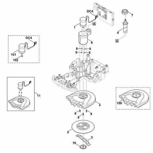 STIHL 6301-703-1000 as positie 4 technische tekening