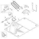 STIHL 6301-706-2490 klep (bedieningsgedeelte SERVICE) positie 9 technische tekening