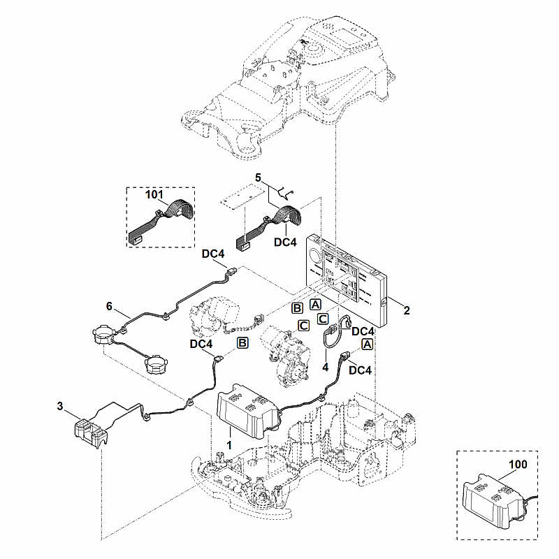 STIHL 6301-430-1478 elektronicamodule positie 2 technische tekening
