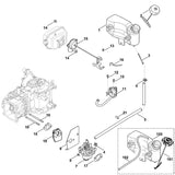 STIHL 0002-351-0500 tankbehuizing positie 100 technische tekening