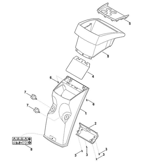 STIHL 6007-700-2300 afsluitplug positie 7 technische tekening