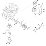STIHL 0004-025-9000 pen positie 3 technische tekening