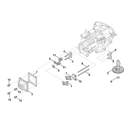 STIHL 0004-038-2600 bumper positie 9 technische tekening