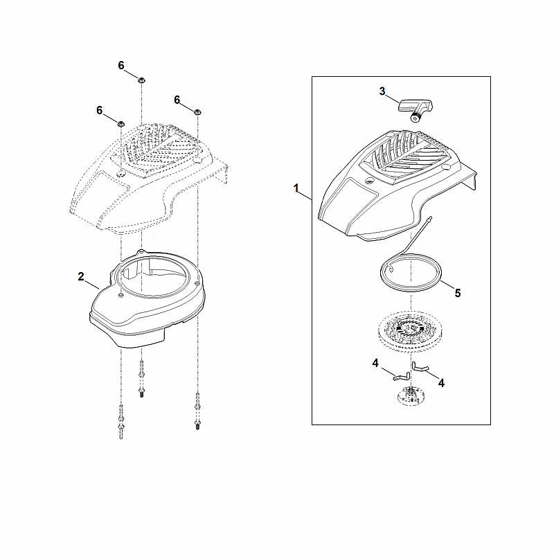 STIHL 0004-195-7200 pal positie 4 technische tekening