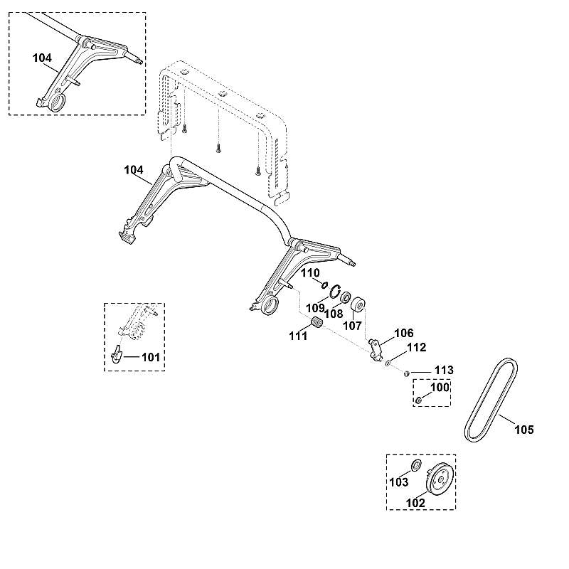STIHL 6290-708-4500 bladveer positie 111 technische tekening