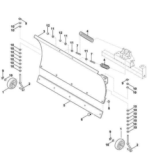 STIHL 6907-730-3092 sneeuwruimer positie 3 technische tekening